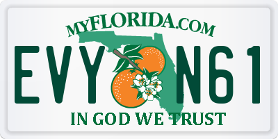 FL license plate EVYN61