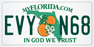 FL license plate EVYN68
