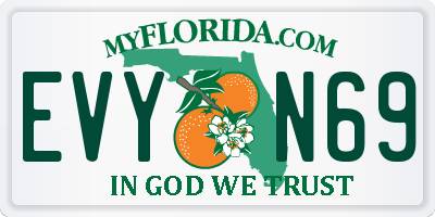 FL license plate EVYN69