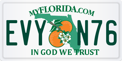 FL license plate EVYN76