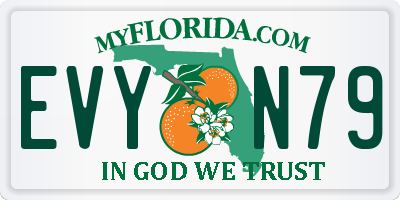 FL license plate EVYN79