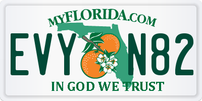 FL license plate EVYN82