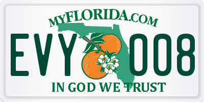 FL license plate EVYO08