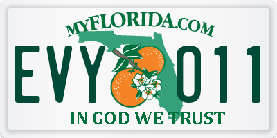 FL license plate EVYO11