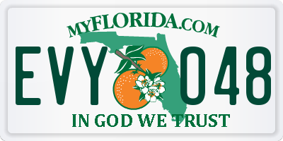 FL license plate EVYO48