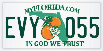 FL license plate EVYO55