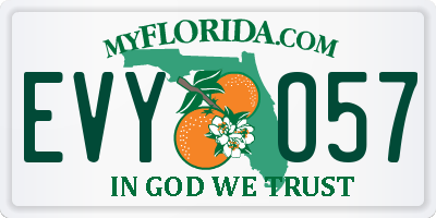 FL license plate EVYO57