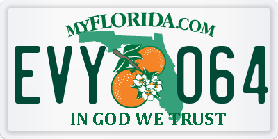 FL license plate EVYO64