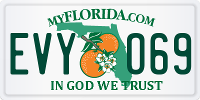 FL license plate EVYO69