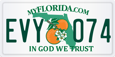 FL license plate EVYO74
