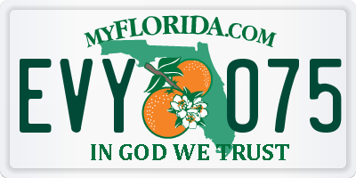 FL license plate EVYO75