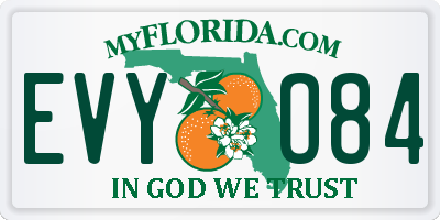 FL license plate EVYO84