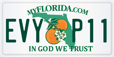 FL license plate EVYP11