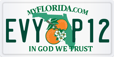FL license plate EVYP12