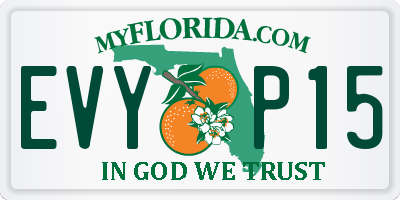 FL license plate EVYP15