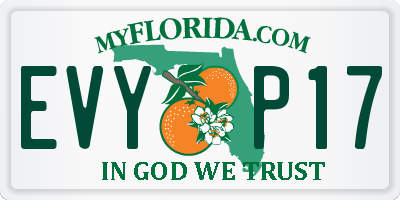 FL license plate EVYP17