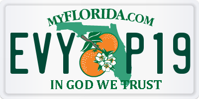 FL license plate EVYP19