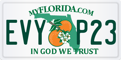 FL license plate EVYP23