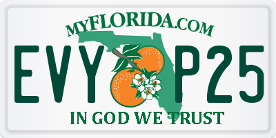 FL license plate EVYP25