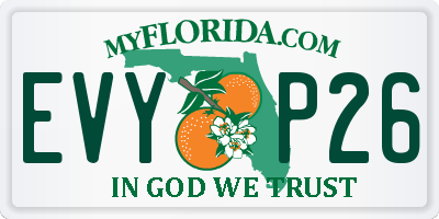 FL license plate EVYP26
