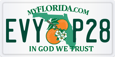 FL license plate EVYP28