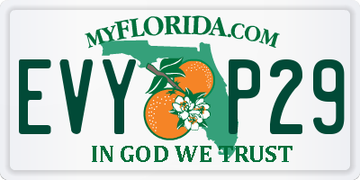 FL license plate EVYP29