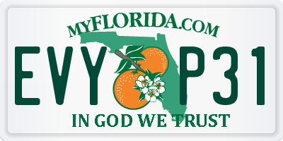 FL license plate EVYP31