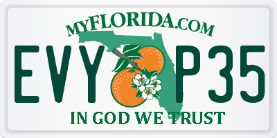 FL license plate EVYP35