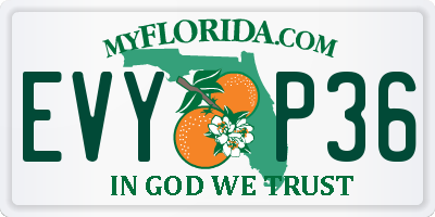 FL license plate EVYP36