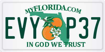 FL license plate EVYP37