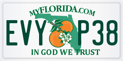 FL license plate EVYP38