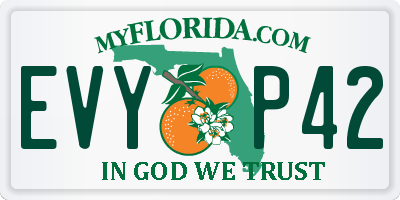 FL license plate EVYP42