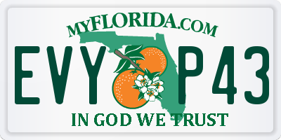 FL license plate EVYP43