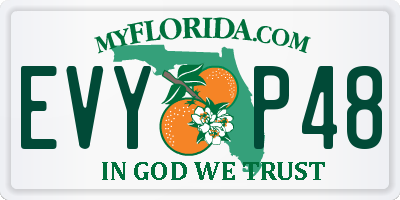 FL license plate EVYP48