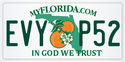 FL license plate EVYP52