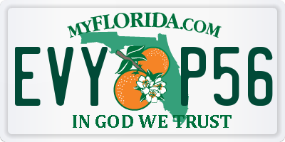 FL license plate EVYP56