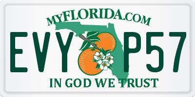 FL license plate EVYP57