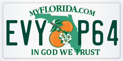 FL license plate EVYP64