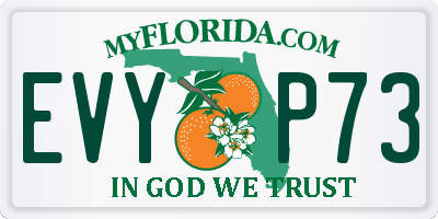 FL license plate EVYP73
