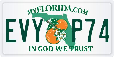 FL license plate EVYP74