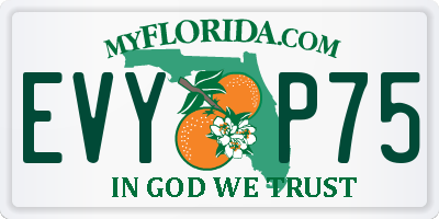 FL license plate EVYP75