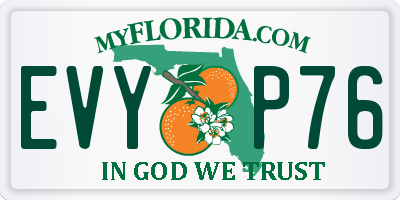 FL license plate EVYP76