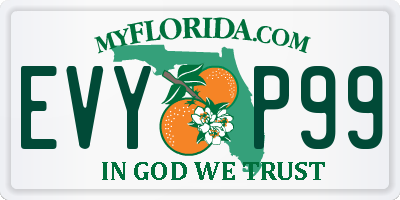 FL license plate EVYP99