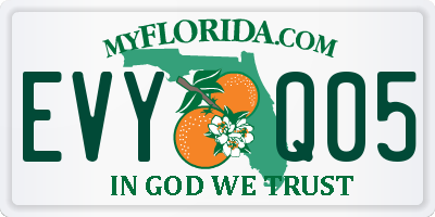 FL license plate EVYQ05