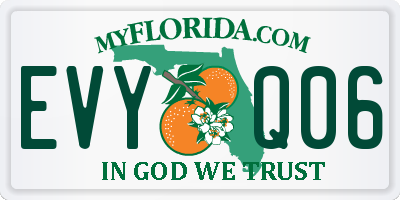 FL license plate EVYQ06
