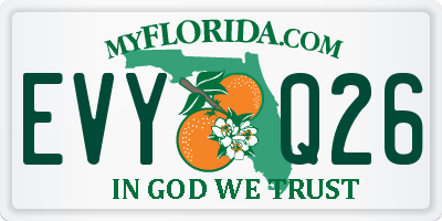 FL license plate EVYQ26