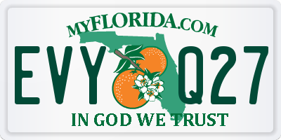 FL license plate EVYQ27