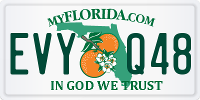 FL license plate EVYQ48
