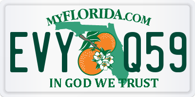 FL license plate EVYQ59