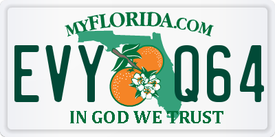 FL license plate EVYQ64